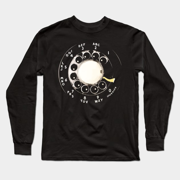 rotary dial telephone Long Sleeve T-Shirt by Lamink